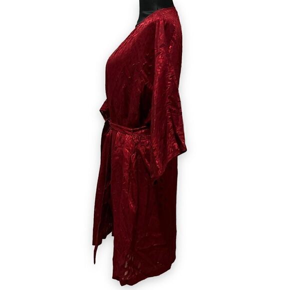 Secret Treasures burgundy chemise robe set size Medium - Picture 4 of 17